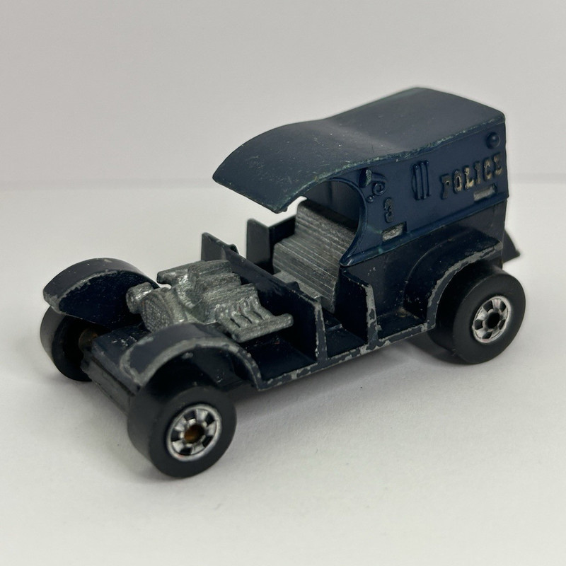 Hot Wheels Redlines 1929 Ford Model A Police Paddy Wagon Blue 1:64 1969