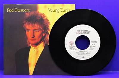 ROD STEWART  Young Turks  45 RPM w/PS  WARNER BROTHERS 49843  NM/UNPLAYED