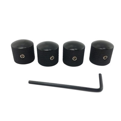 4Pcs Black Metal Dome Tone Volume Control Knob For Electric Guitar Bass Parts A