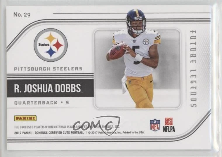 2017 Certified Cuts Future Legends Memorabilia R Joshua Dobbs #29 Rookie RC - Image 2 of 2