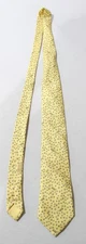 Hermes Men's Printed 100% Silk Neck Tie LB3 Yellow Pea Pod Print One Size