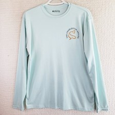 The Charleston Angler Fish Sun Shirt Men M Aqua Blue Altered Latitudes Unisex