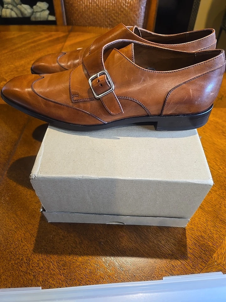 Vero Cuoio 男式正装鞋,11.5 码,皮革,僧侣带,意大利制造 — 第 3/4 张图片