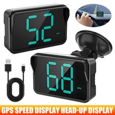 Mini LED Digital Speedometer GPS Car HUD Head Up Display MPH/KMH Universal 2025