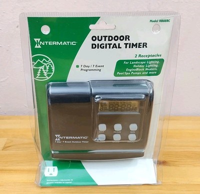 15A 1000W Outdoor Programmable Timer Power Receptacles 7 Day 7 Event Intermatic