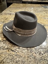 Shyanne DANCER Wool Felt Ribbon Western Cowboy Hat, Gray OS