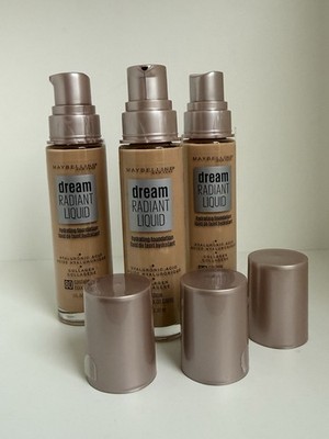 3 X Maybelline Dream Radiant Liquid Hydrating Foundation 80 CASHEW -NOT SEALED