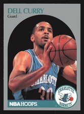 Dell Curry 1990-91 Hoops #52 Charlotte Hornets NBA Basketball Card