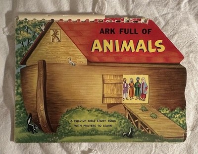 1955 ARK Full Of Animals Story and Prayers Lift The Flap by Vera Goham PB Book