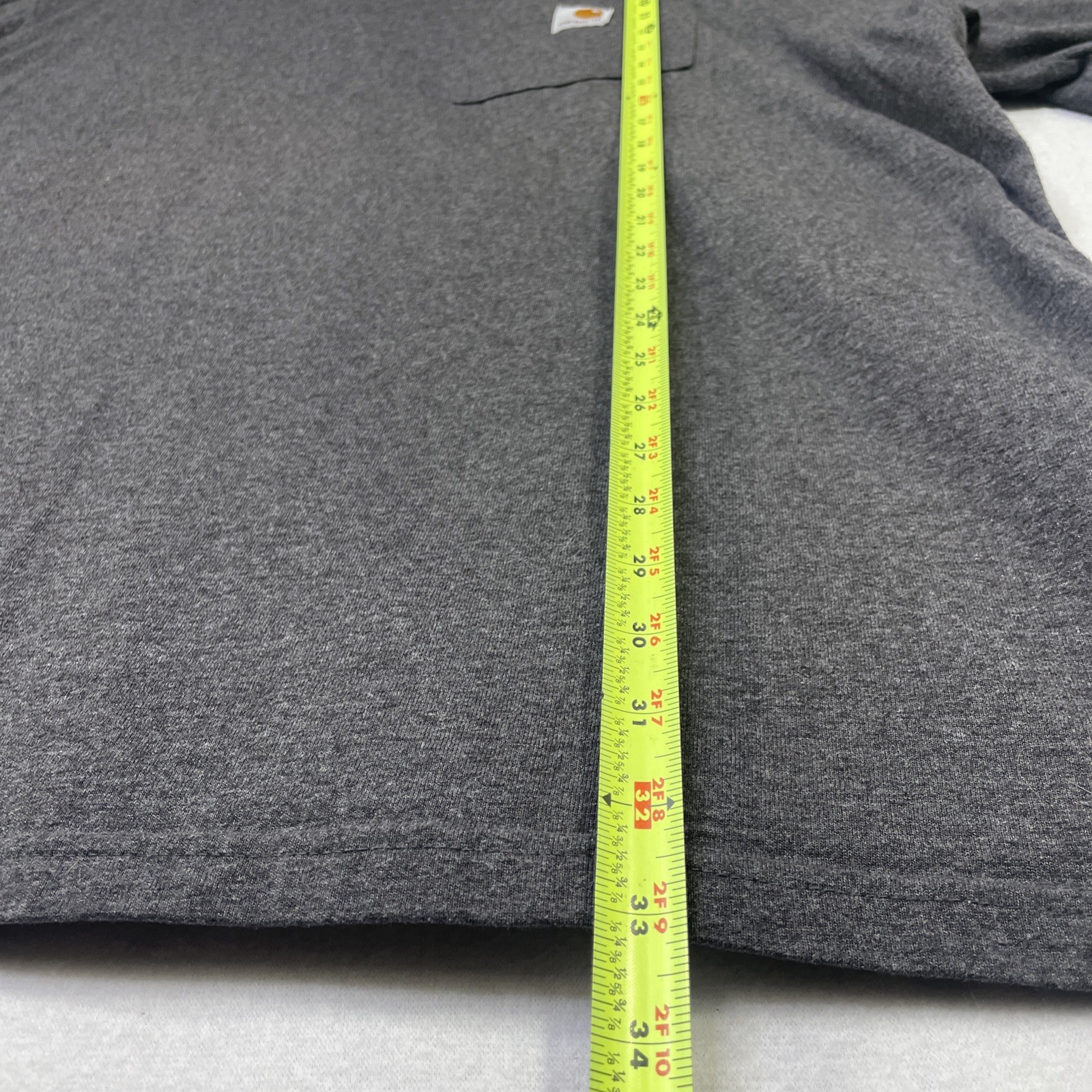 Carhartt Men's Dark Gray Original Fit Pocket T-Shirt 2XL Cotton (Hole In Front ) thumbnail 7