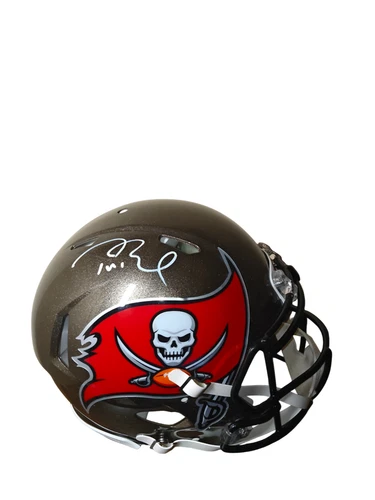 Tom Brady Autographed/Signed Buccaneers Full Size Authentic Helmet Fanatics COA
