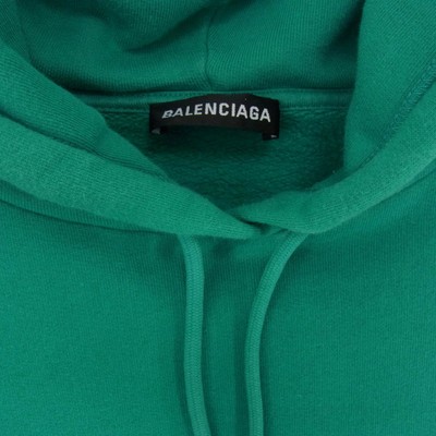 BALENCIAGA 19AW 570811 TGV68 Paris Flag Pullover Hoodie Logo Print