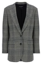 DOLCE&GABBANA White/Black Checked Wool Blazer New & Authentic