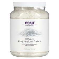 2 X Now Foods, Solutions, Magnesium Flakes, 100 Pure, 3.37 lbs 1531 g 