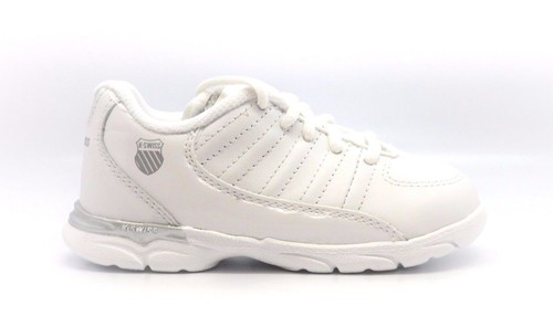Zapatos deportivos K-SWISS 22615-155 WHELAN INFANT (M) de cuero blanco/plateado - Imagen 2 de 6