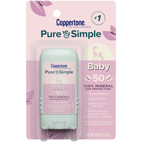 Pure and Simple Baby Mineral Sunscreen Lotion SPF 50 (6 Fl Oz) + Sunscreen Stick - Picture 11 of 12