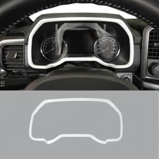 White Interior Dash Meter Cover Overlay Speed Display Decor for Ford F150 21+