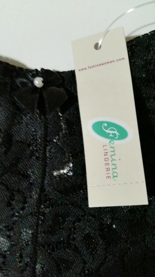 NWT Femina Lingerie Lot of 3 Lace High-Leg Panties L Black White Beige New! - Image 3 of 4