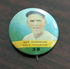 1932-34 Orbit Gum Pins PR2 #38 George Earnshaw !!!
