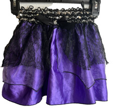 Skirt Lace Rhinestone Sequin Girls Sz 2 Halloween Costume Dress Up Black Purple