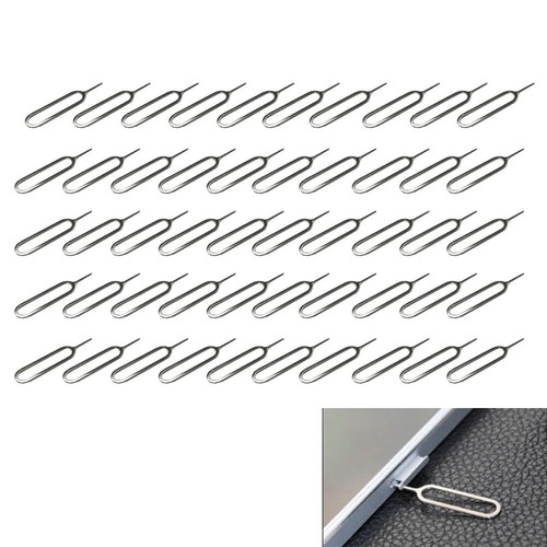 50PCS Eject Sim Card Tray Remover Pins Needle Key Tools for cell Phone iPad - Picture 3 of 12