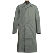 Vintage 1980s Austrian Army raincoat military coat trenchcoat trench no insig