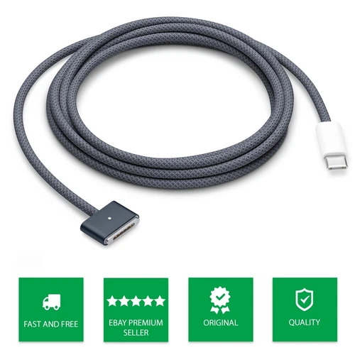 Genuine Official Midnight Blue Apple USB-C to Magsafe 3 Cable 2 Metre MacBookPro