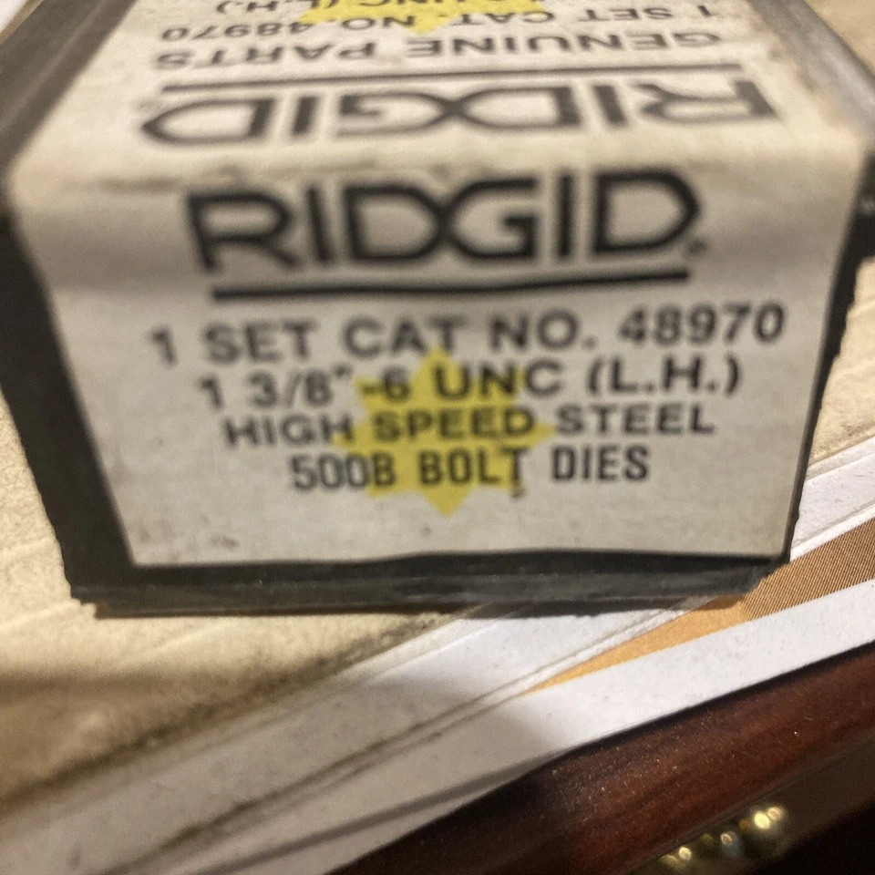 RIDGID 48970 1-3/8-6  UNC  Left Hand 500B UNIVERSAL BOLT DIE SET - Image 2 of 3