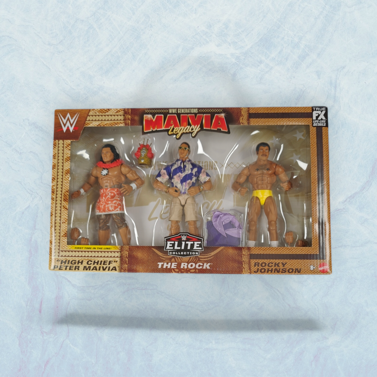 1/18 MR.ROCK JOHNSON & MS.LETTY 2体セット The Rock, Rocky Johnson & Peter Maivia WWE Elite Maivia Legacy 3