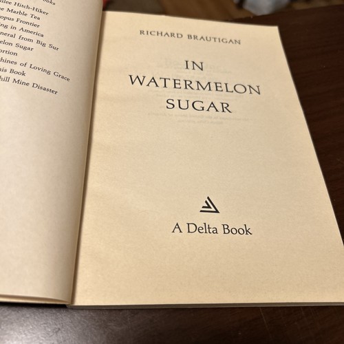 1968 WATERMELON SUGAR by Richard Brautigan FN 6.0 Delta Books 9th Paperback - Imagen 4 de 6
