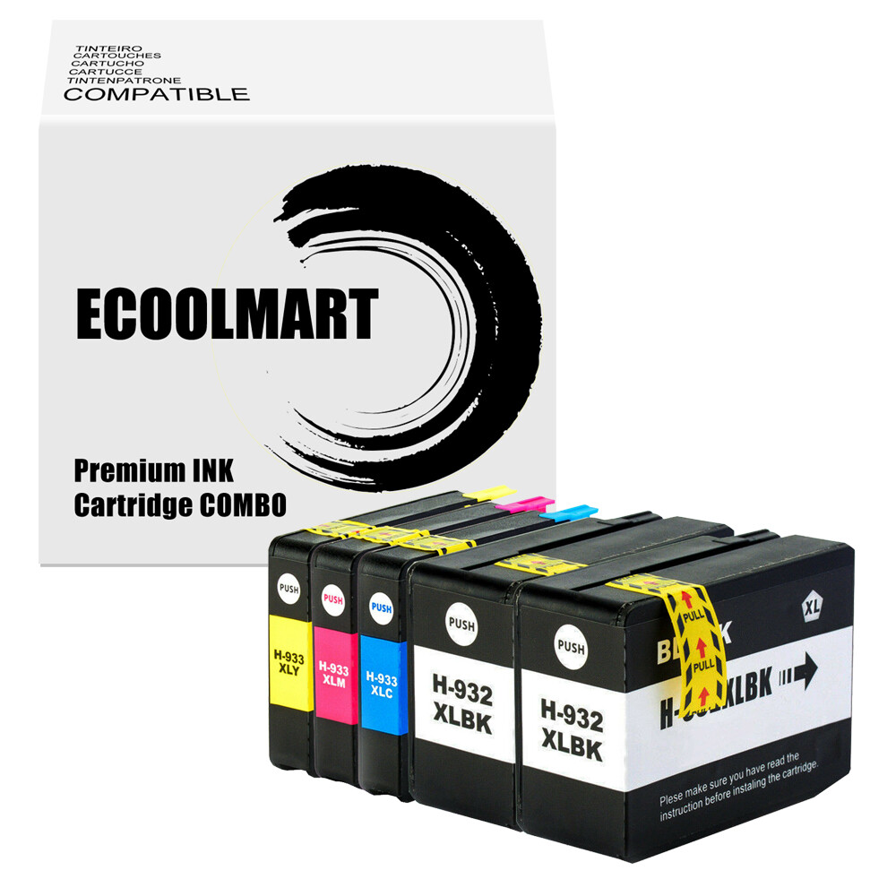 5PK Ink Cartridge replace for HP 932XL 933XL Officejet 6600 6700 7110 7510 7612