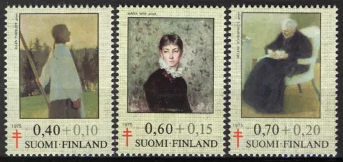 Finland 1975, Anti tuberculosis, Paintings set MNH, Mi 771-73 2,5€