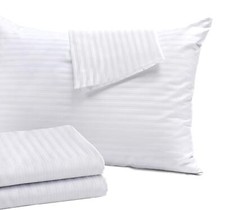 8 Pack Pillow Protectors Standard 20x26 Inches Cotton Sateen 50/50 High Threa...
