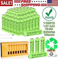 Lot 1.2V AAA Ni-MH Rechargeable Batteries 700mAh / AA AAA Battery Charger 8-Slot