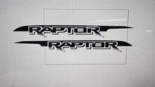2 -  Ford Raptor . TRUE SIZE .. BED Graphics .. Bed Decals X2 SVT .. 2017 + 