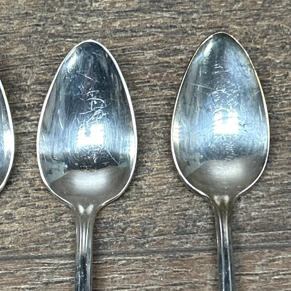 4 1847 Rogers Brothers Silverplate Eternally Yours Flatware Oval Soup Spoons - Image 4 of 4