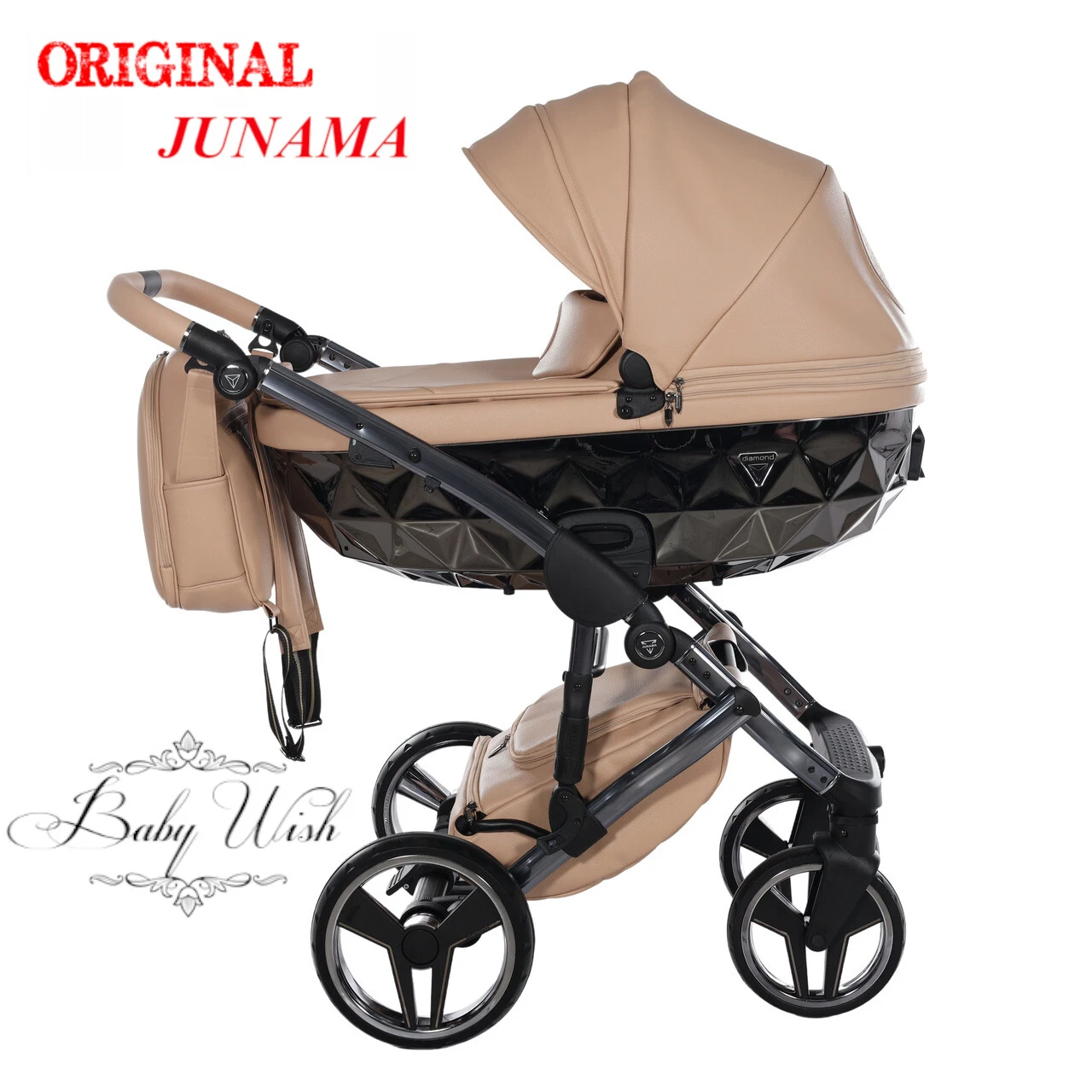 JUNAMA HANDCRAFT V2 NEW MODERN PRAM BABY STROLLER 2in1 CARRYCOT + PUSHCHAIR