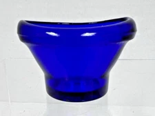 Antique Glass Eye Wash Cup Cobalt Optraex Guarde La Vue Optical Medical 1 1/4"