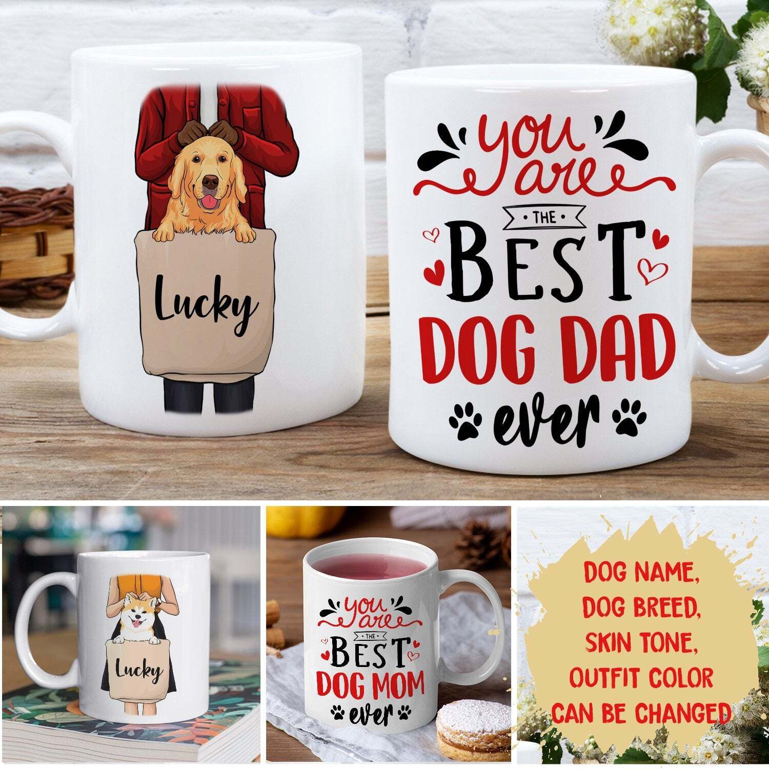 Best Dog Mom Personalized Mug Mug Cup Birthday Gift Personalized Coffee Mug
