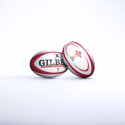 Gilbert Wales offizielle Replik Rugby Ball (4 Größen) - Kostenloser Versand