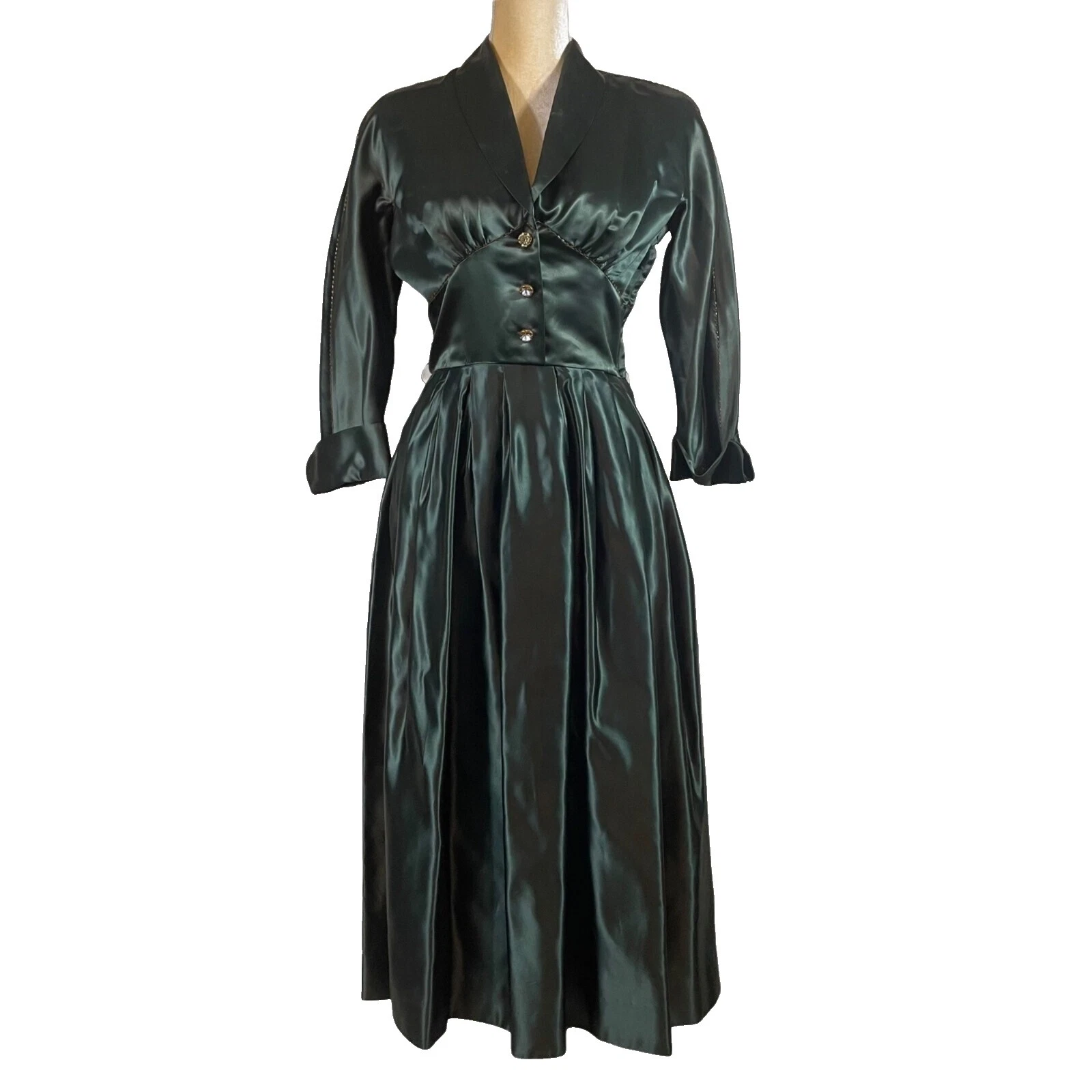 Satin Original 1940s Vintage Dresses for Women