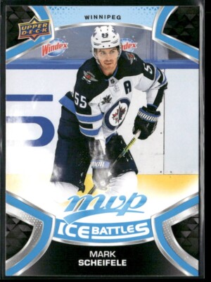   2021-22 Mark Scheifele Winnipeg Upperdeck MVP 'Ice Battles' #201 NHL 