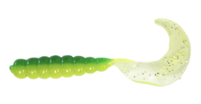 Kalin 2 Inch Triple Threat Grub Soft Bait (10 Pack) - John Deere Color For Bass & Panfish
