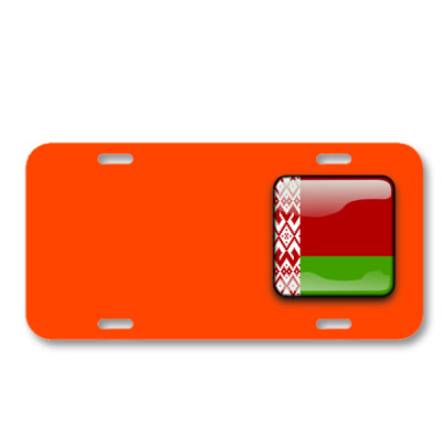 Belarus Flag Country Nationality On License Plate Car Front Add Names
