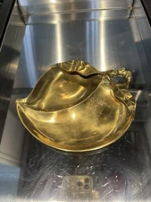 Vintage Gump’s San Francisco Brass Peach Trinket Dish 
