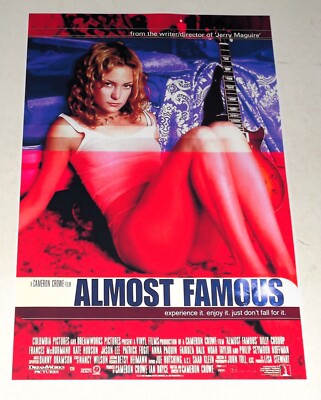 Almost Famous (2000) Cameron Crowe Kate Hudson Alternate USA Cult Poster 19''x13''