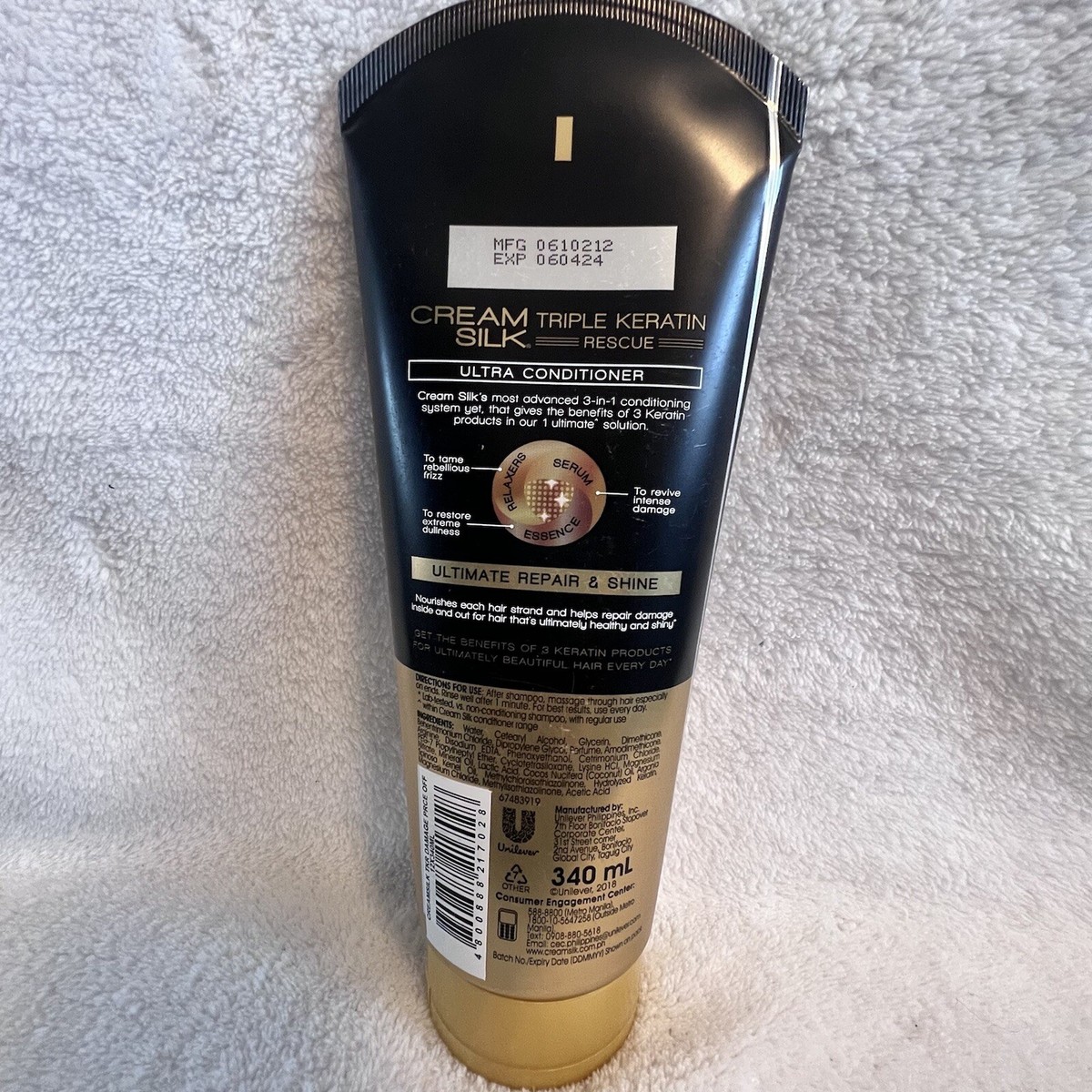 2x Cream Silk Conditioner Triple Keratin Repair ,Shine & 10x