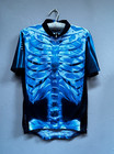 Primal Wear Men's X-Ray Jersey Zip Front Short Sleeve Shirt Blue Large Sports