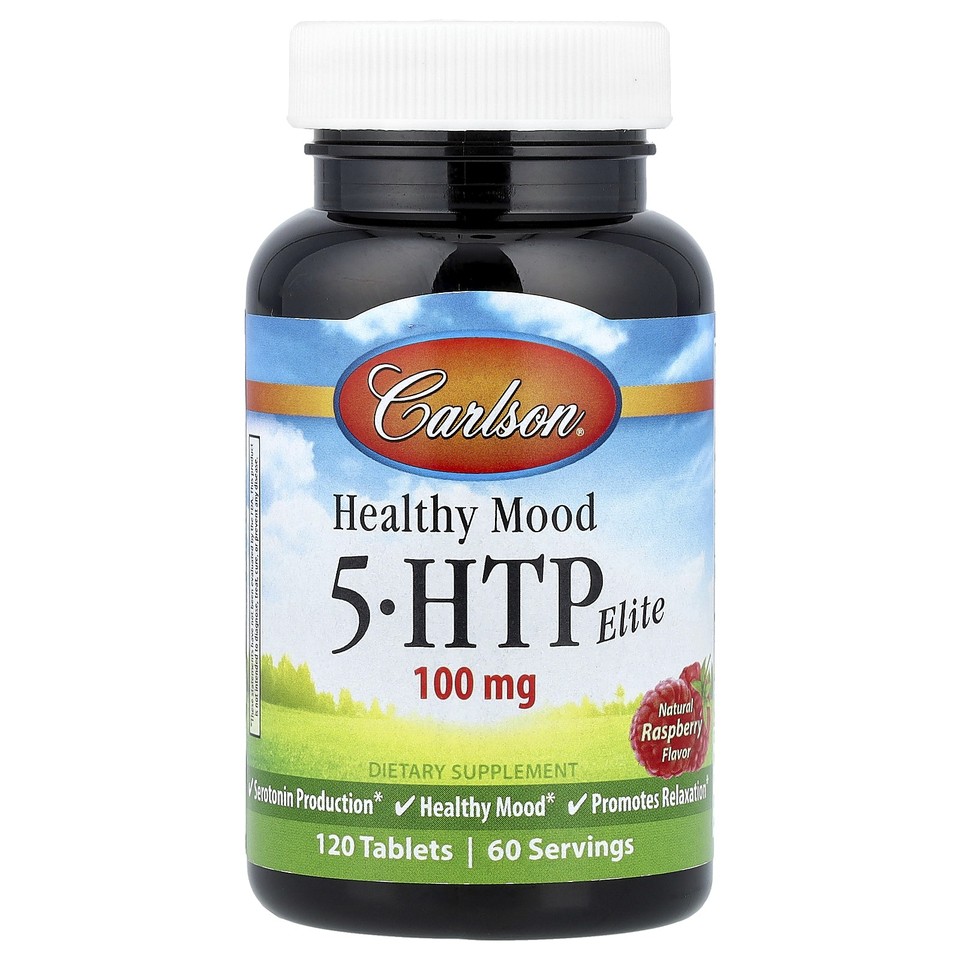 Healthy Mood, 5-HTP Elite, Natural Raspberry, 100 mg, 120 Tablets (50 mg per