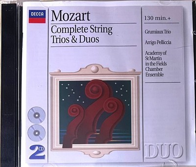 GRUMIAUX TRIO Mozart Complete String Trios & Duos 2-CD Set Classical Chamber
